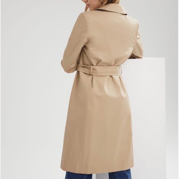 Tan Belted Trench Coat - Picture 3 of 7